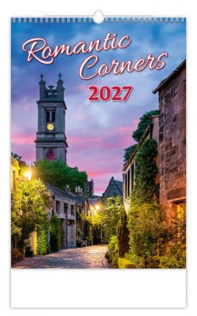 Kalendář nástěnný Romantic Corners 2027, 31,5cm x 45cm, N147-27