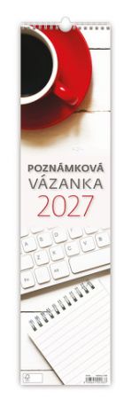 Kalendář nástěnný Poznámková vázanka 2027, 12cm x 48cm, N199-27