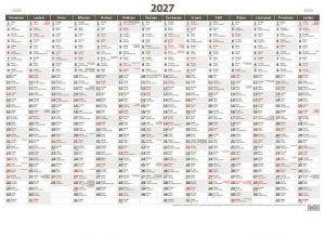 Kalendář nástěnný Plánovací roční mapa A1 bezobrázková 2027, 88cm x 64cm, N221-27
