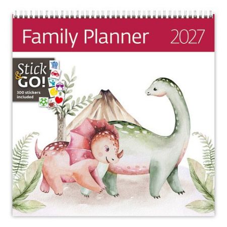 Kalendář nástěnný plánovací Family Planner 2027, 30cm x 30cm, LP200-27