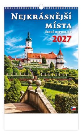 Kalendář nástěnný Nejkrásnější místa ČR 2027, 31,5cm x 45cm, N111-27