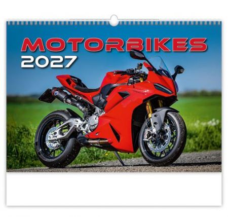 Kalendář nástěnný Motorbikes 2027, 45cm x 31,5cm, N154-27
