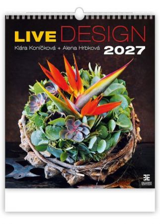 Kalendář nástěnný Live Design 2027, 45cm x 52cm, N260-27