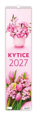 Kalendář nástěnný Kytice 2027, 12cm x 48cm, N192-27