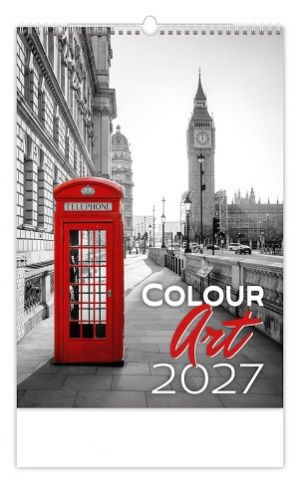 Kalendář nástěnný Colour Art 2027, 31,5cm x 45cm, N148-27