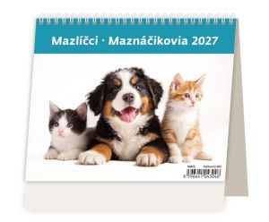 Kalendář stolní MiniMax Mazlíčci/Maznáčikovia 2027, 17,1cm x 13,9cm, SM15-27