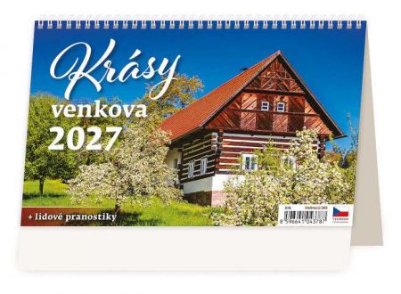 Kalendář stolní Krásy venkova 2027, 22,6cm x 13,9cm, S16-27