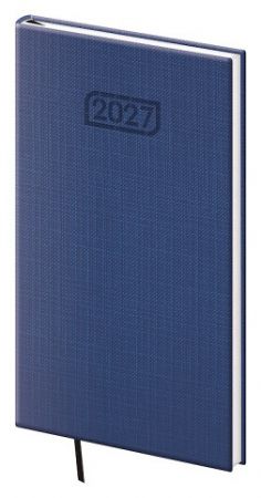 Diář týdenní kapesní Zephir - modrá 2027, 8cm x 15cm, DZE426-2-27