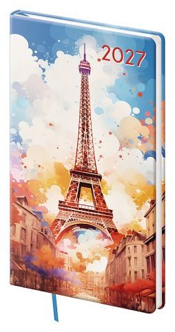 Diář týdenní kapesní Vario Lyra - Paris 2027, 8cm x 15cm, DVL426-13-27