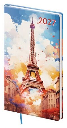 Diář týdenní kapesní Vario Lyra - Paris 2027, 8cm x 15cm, DVL426-13-27