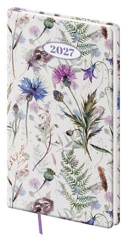 Diář týdenní kapesní Vario Lyra - Meadow 2027, 8cm x 15cm, DVL426-14-27