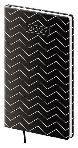 Diář týdenní kapesní Vario Lyra - Edgy 2027, 8cm x 15cm, DVL426-22-27