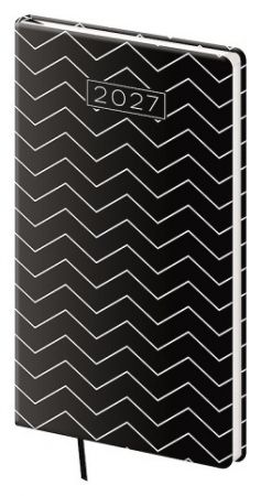Diář týdenní kapesní Vario Lyra - Edgy 2027, 8cm x 15cm, DVL426-22-27