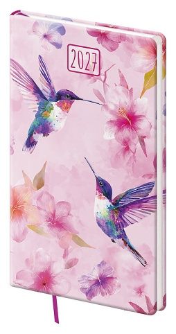Diář týdenní kapesní Vario Lyra - Colibri 2027, 8cm x 15cm, DVL426-23-27