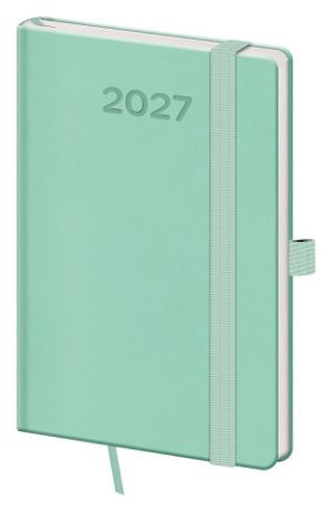Diář týdenní kapesní Print Pop - světle zelená 2027, 9cm x 14cm, DPP436-08-27