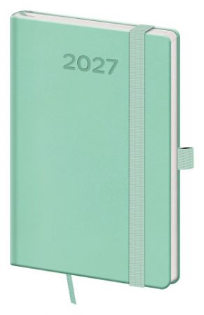 Diář týdenní kapesní Print Pop - světle zelená 2027, 9cm x 14cm, DPP436-08-27