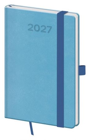 Diář týdenní kapesní Print Pop - světle modrá 2027, 9cm x 14cm, DPP436-07-27