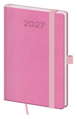 Diář týdenní kapesní Print Pop - růžová 2027, 9cm x 14cm, DPP436-06-27