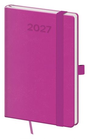 Diář týdenní kapesní Print Pop - fialová 2027, 9cm x 14cm, DPP436-12-27