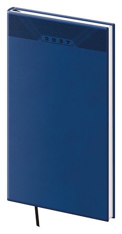 Diář týdenní kapesní Print Classic - modrá 2027, 8cm x 15cm, DP426-02-27