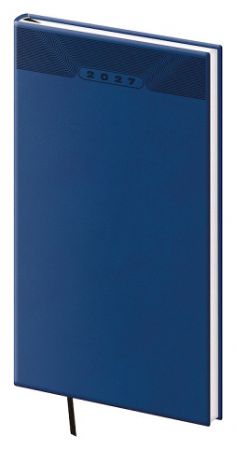 Diář týdenní kapesní Print Classic - modrá 2027, 8cm x 15cm, DP426-02-27