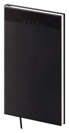 Diář týdenní kapesní Print Classic - černá 2027, 8cm x 15cm, DP426-01-27
