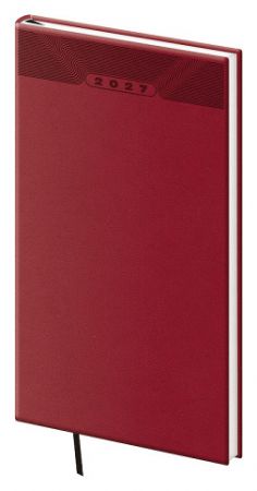 Diář týdenní kapesní Print Classic - anglická červená 2027, 8cm x 15cm, DP426-05-27