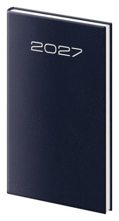 Diář týdenní kapesní Old Karachi - modrá 2027, 8cm x 15cm, DK426-2-27