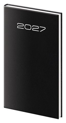 Diář týdenní kapesní Old Karachi - černá 2027, 8cm x 15cm, DK426-1-27