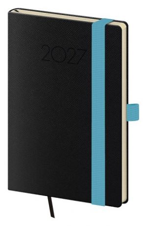 Diář týdenní kapesní New Praga - černá 2027, 9cm x 14cm, DNP436-1-27