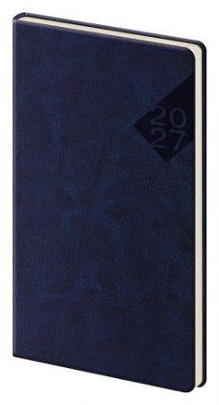 Diář týdenní kapesní Nebrasca - modrá 2027, 8cm x 15cm, DN426-2-27