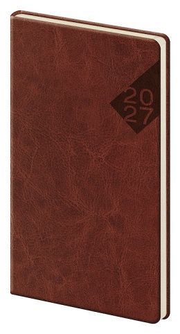 Diář týdenní kapesní Nebrasca - anglická červená 2027, 8cm x 15cm, DN426-5-27