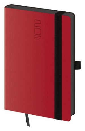 Diář týdenní kapesní Memory s gumičkou - červená 2027, 9cm x 14cm, DM436-4-27