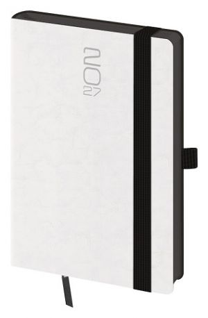 Diář týdenní kapesní Memory s gumičkou - bílá 2027, 9cm x 14cm, DM436-3-27