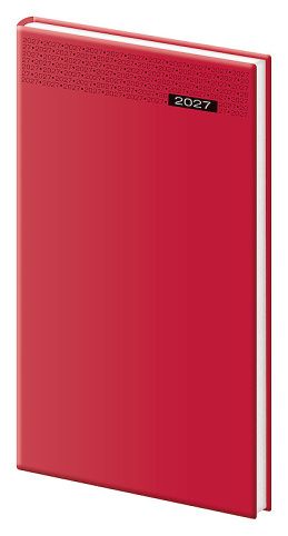 Diář týdenní kapesní Gommato - červená 2027, 8cm x 15cm, DG426-8-27