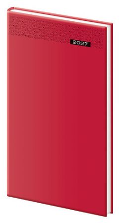 Diář týdenní kapesní Gommato - červená 2027, 8cm x 15cm, DG426-8-27
