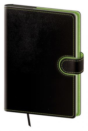 Diář týdenní kapesní Flip - černo/zelená 2027, 9cm x 14cm, DFL436-3-27