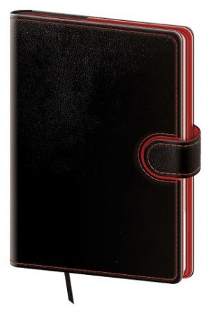 Diář týdenní kapesní Flip - černo/červená 2027, 9cm x 14cm, DFL436-1-27