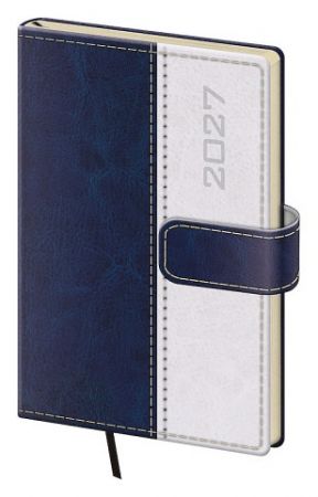 Diář týdenní kapesní Classic s magnetem - modrá NEW 2027, 9cm x 14cm, DCL436-2-27