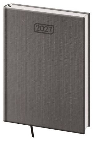 Diář týdenní A5 Zephir - šedá 2027, 14,3cm x 20,5cm, DZE423-1-27