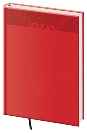 Diář týdenní A5 Print Classic - červená 2027, 14,3cm x 20,5cm, DP423-03-27