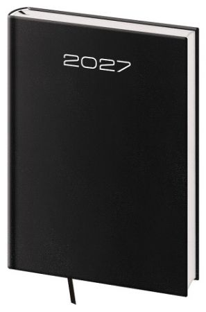 Diář týdenní A5 Old Karachi - černá 2027, 14,3cm x 20,5cm, DK423-1-27