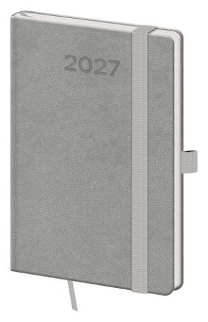 Diář týdenní kapesní Print Pop - šedá 2027, 9cm x 14cm, DPP436-13-27