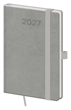 Diář týdenní kapesní Print Pop - šedá 2027, 9cm x 14cm, DPP436-13-27