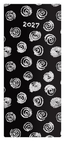 Diář měsíční kapesní - Napoli - design 4 2027, 7,7cm x 17,8cm, PN01-04-27