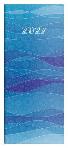 Diář měsíční kapesní - Napoli - design 3 2027, 7,7cm x 17,8cm, PN01-03-27