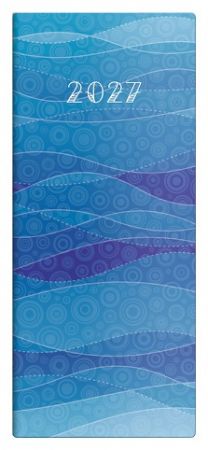 Diář měsíční kapesní - Napoli - design 3 2027, 7,7cm x 17,8cm, PN01-03-27