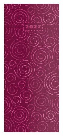 Diář měsíční kapesní - Napoli - design 1 2027, 7,7cm x 17,8cm, PN01-01-27