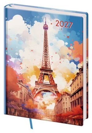 Diář denní B6 Vario Lyra - Paris 2027, 12cm x 16,5cm, DVL432-13-27