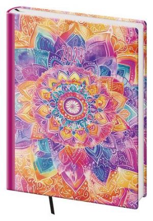 Diář denní B6 Vario - Rosette 2027, 12cm x 16,5cm, DVL432-46-27